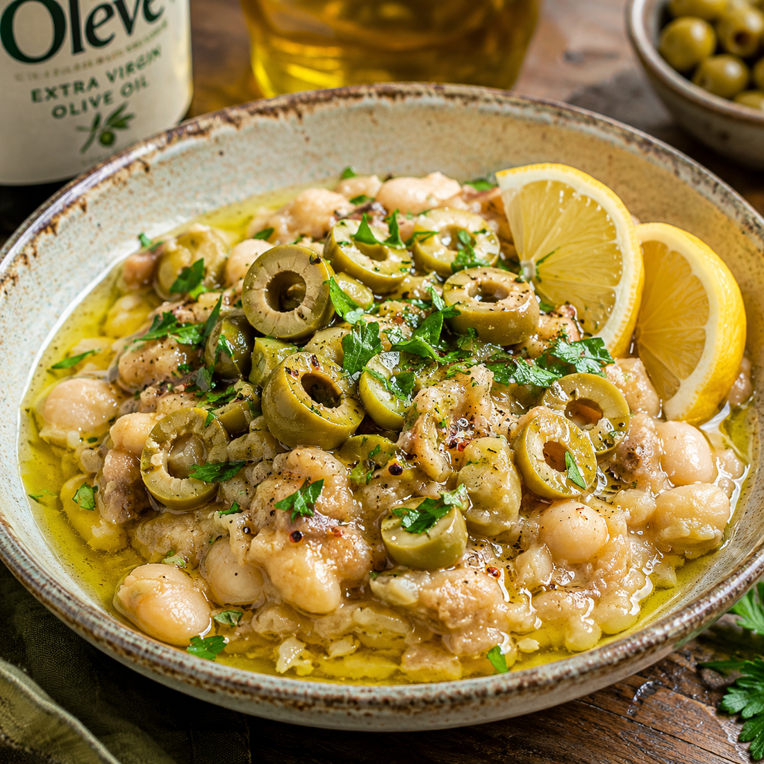 Mediterranean Fava Bean & Green Olive Bowl