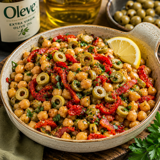 Mediterranean Chickpea & Green Olive Skillet